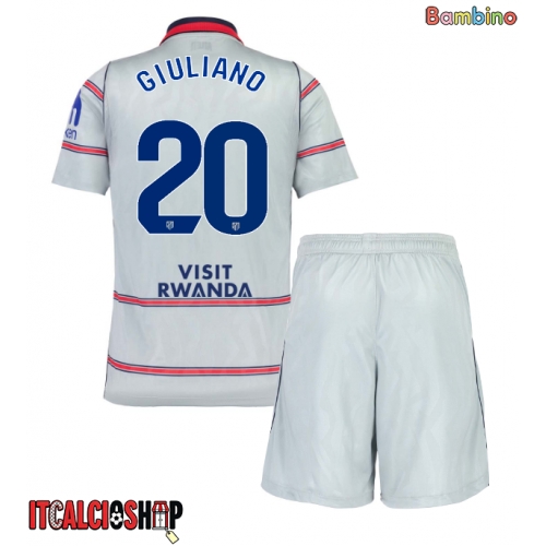 Atletico Madrid Giuliano Simeone #20 Terza Maglia Bambino 2026-27 Manica Corta (+ Pantaloni corti)